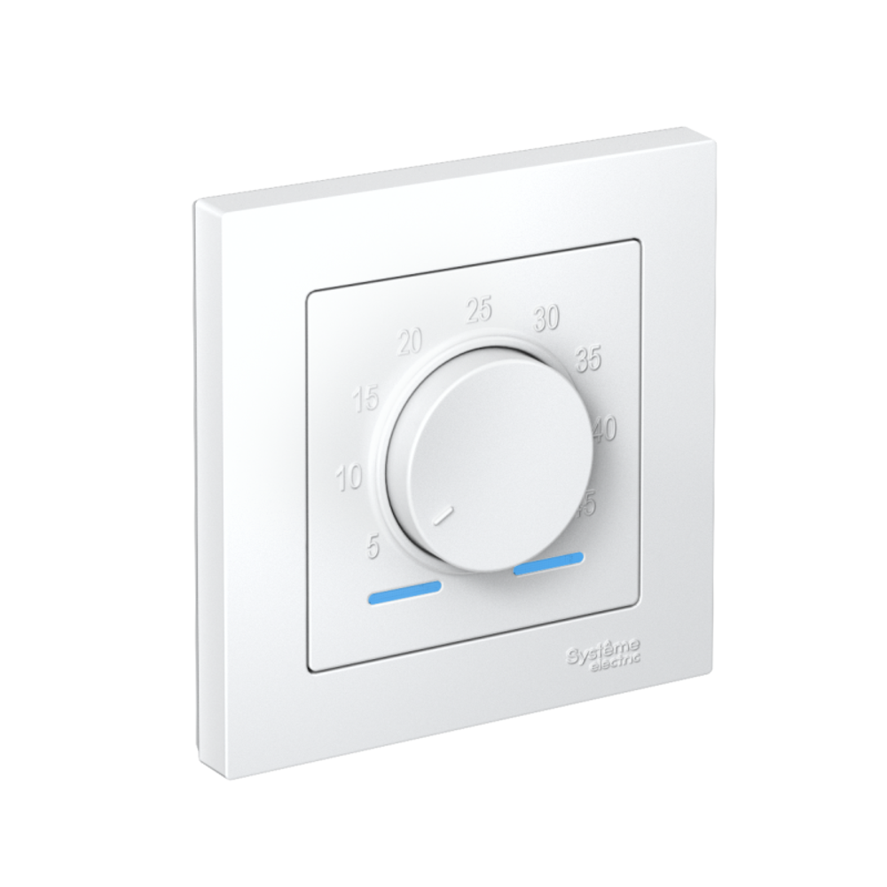 Термостат электронный AtlasDesign 16А для теплого пола с датчиком +5-+35град.C в сборе бел. SE ATN000138