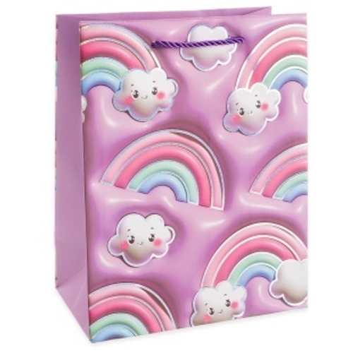 Пакет подарочный, Зефирная нежность, Дизайн №1, Металлик, 41*31*12 см