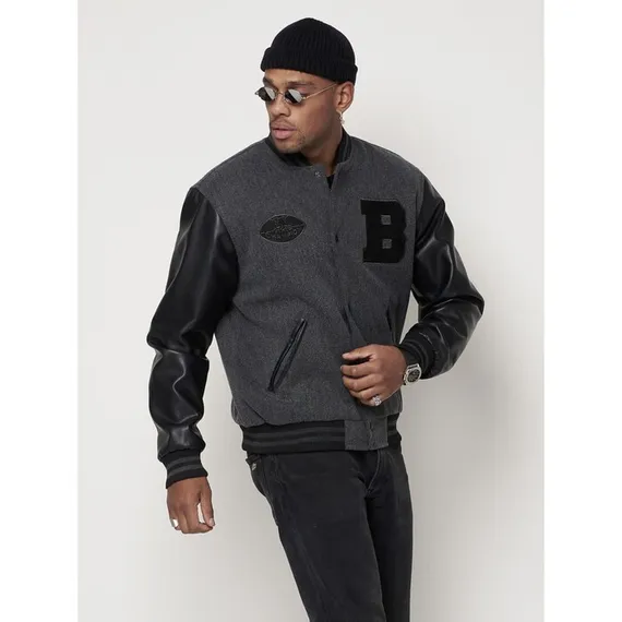 Бомбер мужской, цвет серый, размер 48