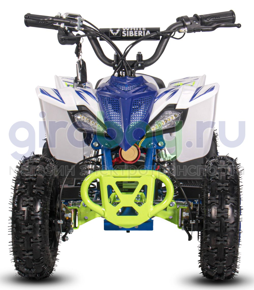 Детский электроквадроцикл WHITE SIBERIA SNEG LETO R 1000W - Голубой фото 6 фото №11
