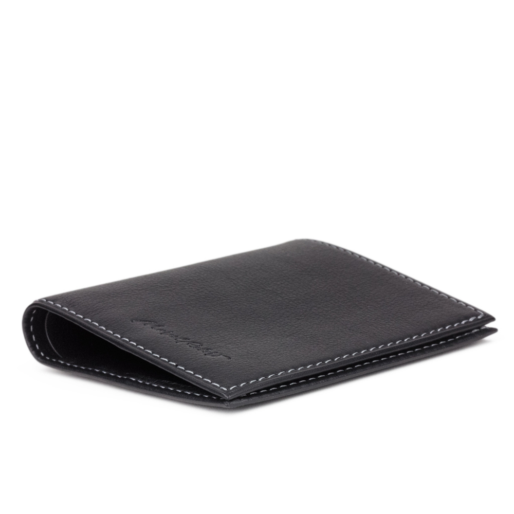 Портмоне мужское Carre из кожи теленка, черного цвета