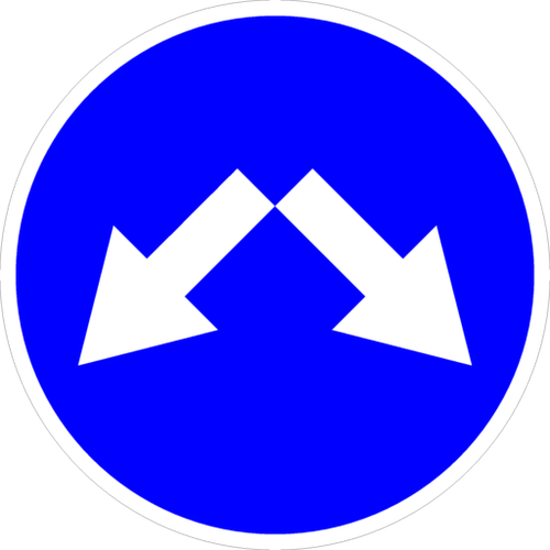 Знак Объезд препятствия справа или слева 4.2.3