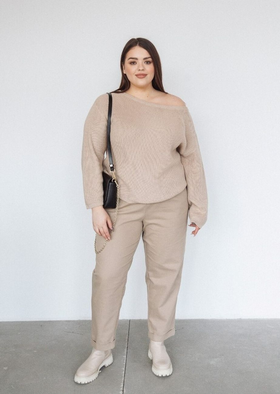 Брюки чиносы из хлопка, бежевый