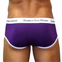 Мужские трусы брифы фиолетовые Romeo Rossi RR366-055 Набор из 5 штук +ПОДАРОК