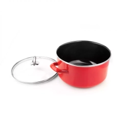 Кастрюля с крышкой 6.1л Kochstar Primus lava red