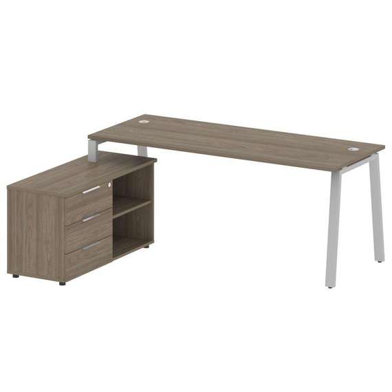 Метал Систем Рабочая станция с тумбой на А-образном м/к БА.РС-СТС-2.5 (L)