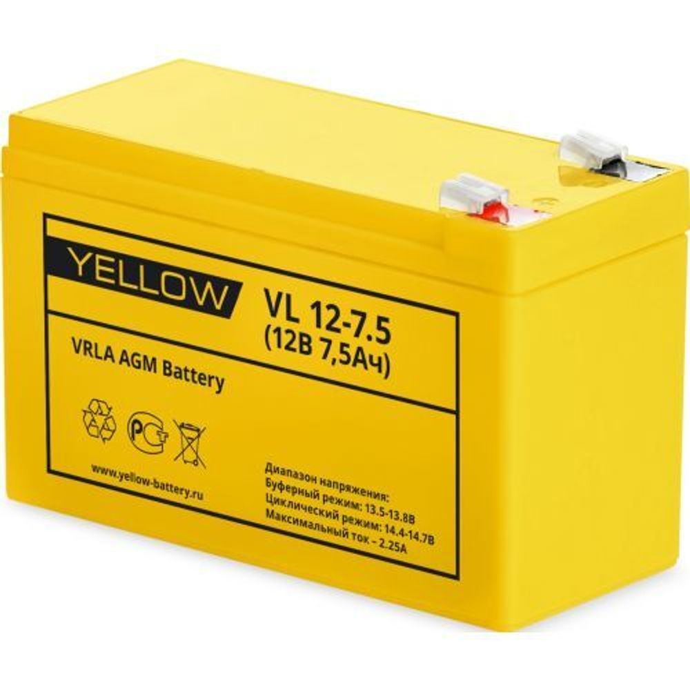Аккумулятор YELLOW VL 12-7.5
