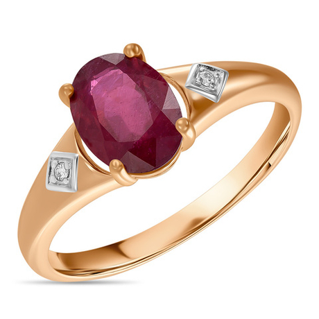 Кольцо из золота 585 пробы с Рубином