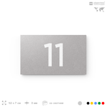 Табличка с номером 11 на дверь квартиры, для офиса, кабинета, аудитории, склада, серая 120х70 мм, Айдентика Технолоджи