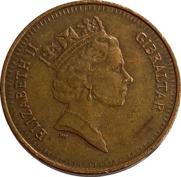 1 пенни 1988-1995 Гибралтар