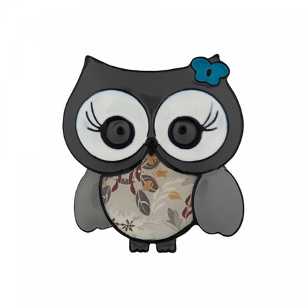 Брошь Shadore Сова XZ2021.3 BW/BW