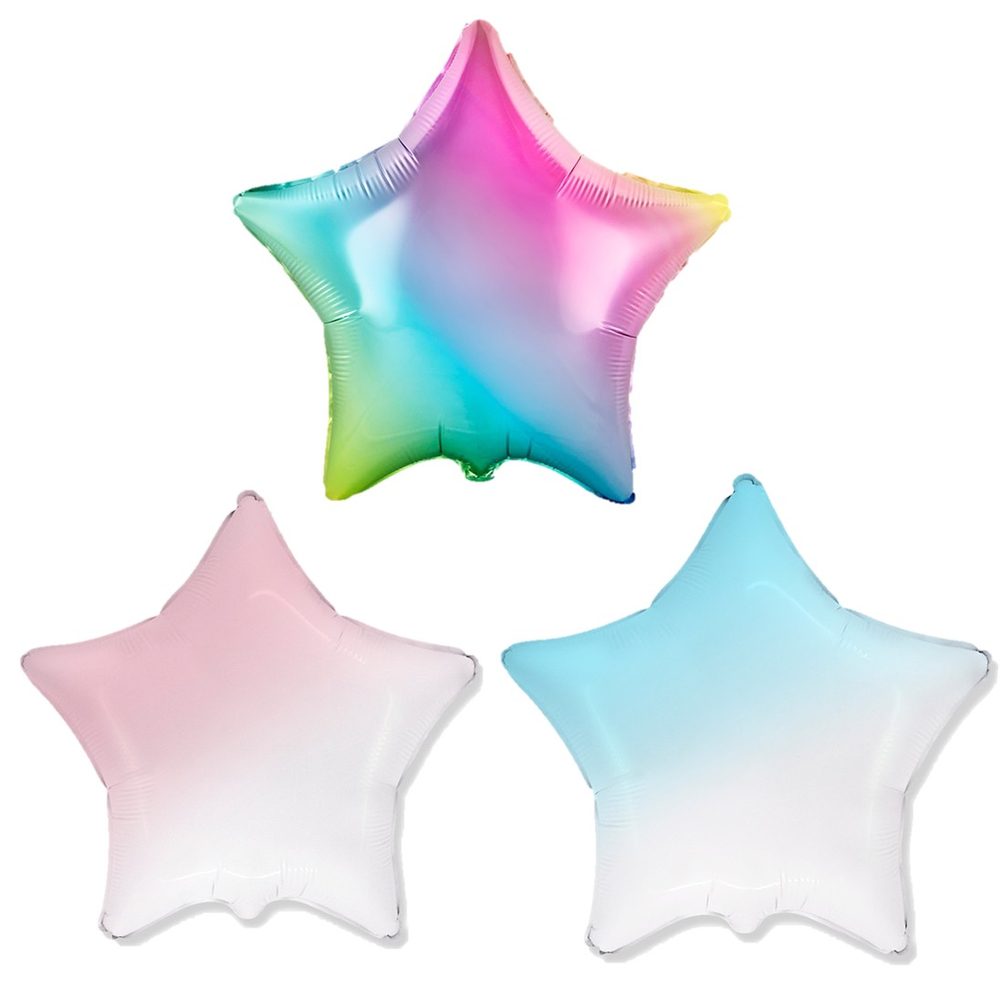 Фольгированный шар-звезда, градиент, 46 см