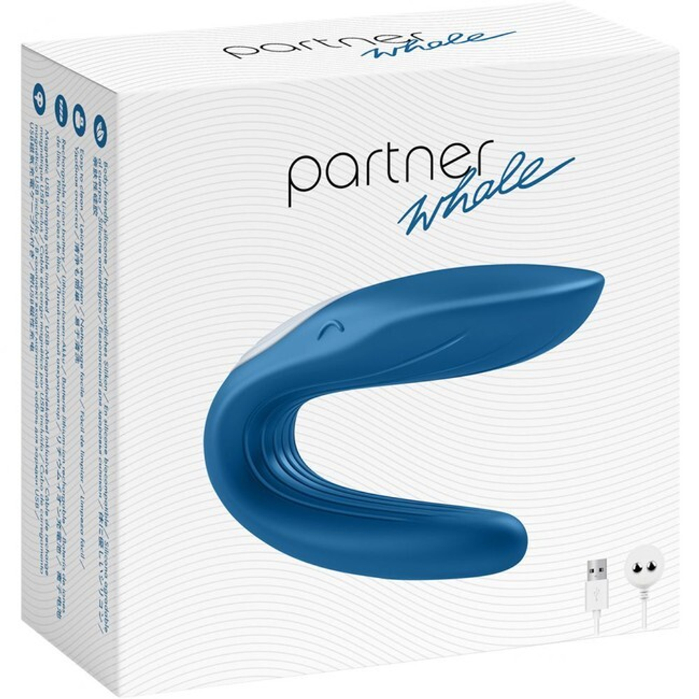Массажер для пар Satisfyer Partner Whale (10 режимов, голубой ) (Цвет: голубой)