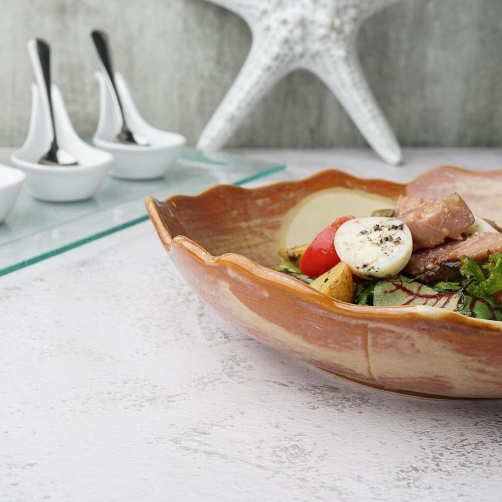 Салатник 500 мл d 21,5 см h5,5 см Light Brown Crush Spots Frutti di Mare P.L. [1]