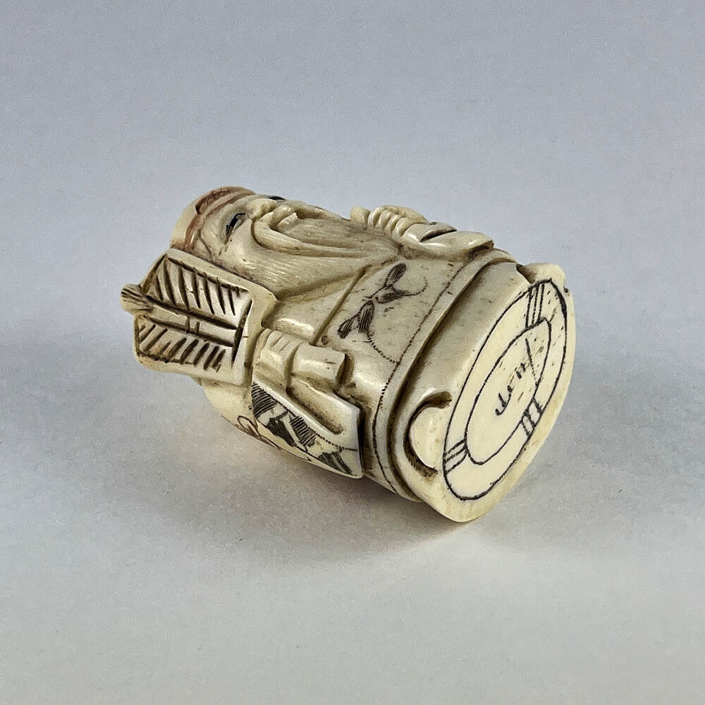 Статуэтка нэцкэ Дзюродзин с посохом и мешочком