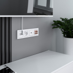 Розетка ТВ+Ethernet RJ-45 6 cat.(белый)