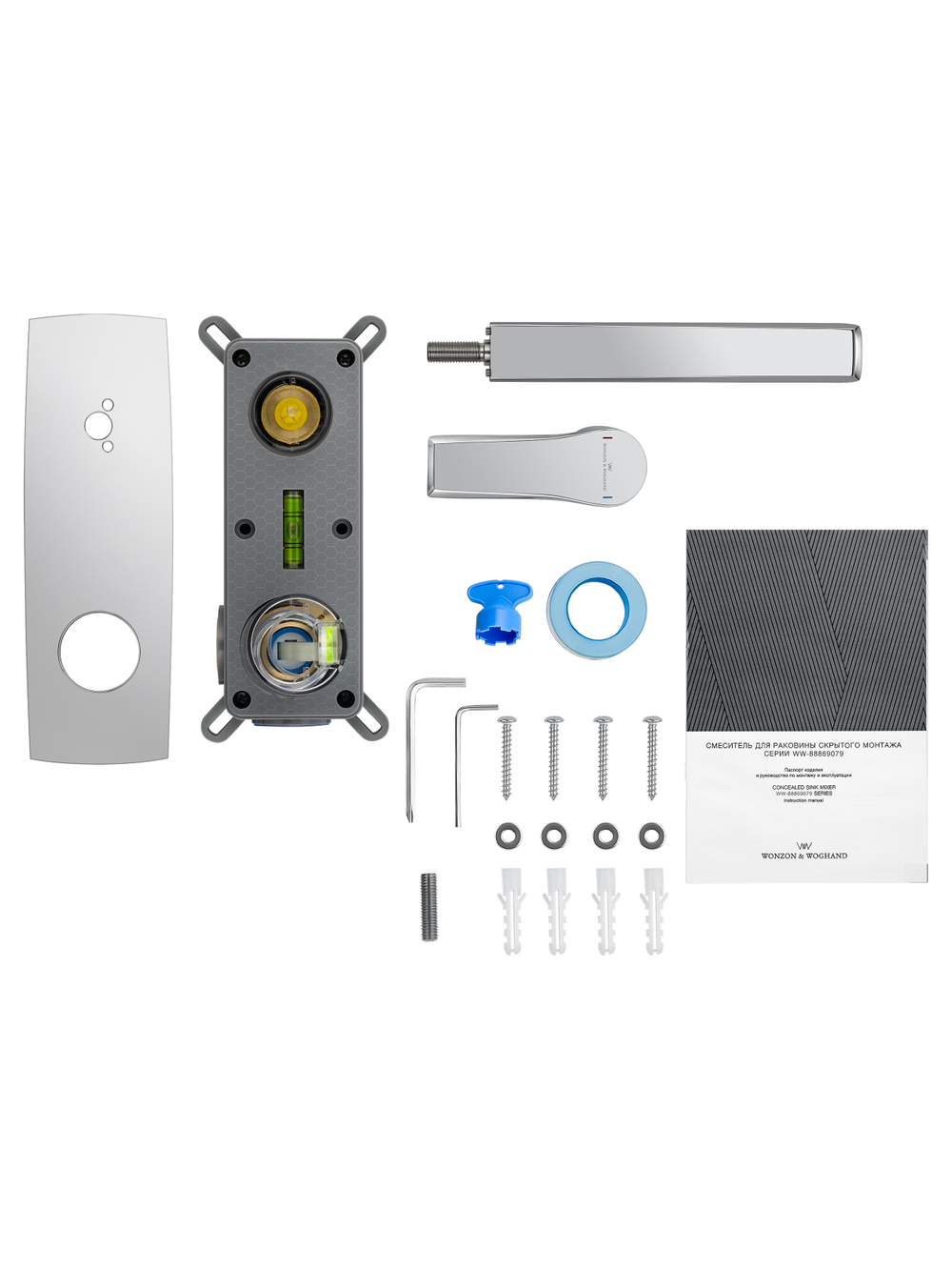 Смеситель для раковины встраиваемый WONZON & WOGHAND BRILLIANT, Хром (WW-88869079-CR)