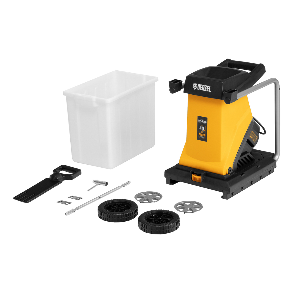 Измельчитель садовый электрический ECS-2700, 2700 Вт, 40 мм Denzel