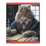 Комплект предметных тетрадей А5 48л., 10 предметов, со справ матер, скрепка, мелов. картон (стандарт), блок офсет, Alingar "Коронованные коты"