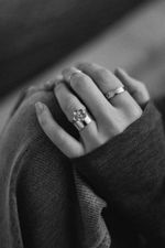 Кольцо Lilac 5, белая эмаль, разъемное