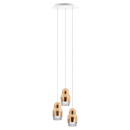 Pendant design lamp  FEDORA 3 by AXO LIGHT  (Bronze)