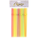 Трубочка для коктейля 5*210мм в наборе 50 шт цветная