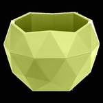 Кашпо для цветов пластиковое 0,45л d-12,3см «Топаз» Фисташковый