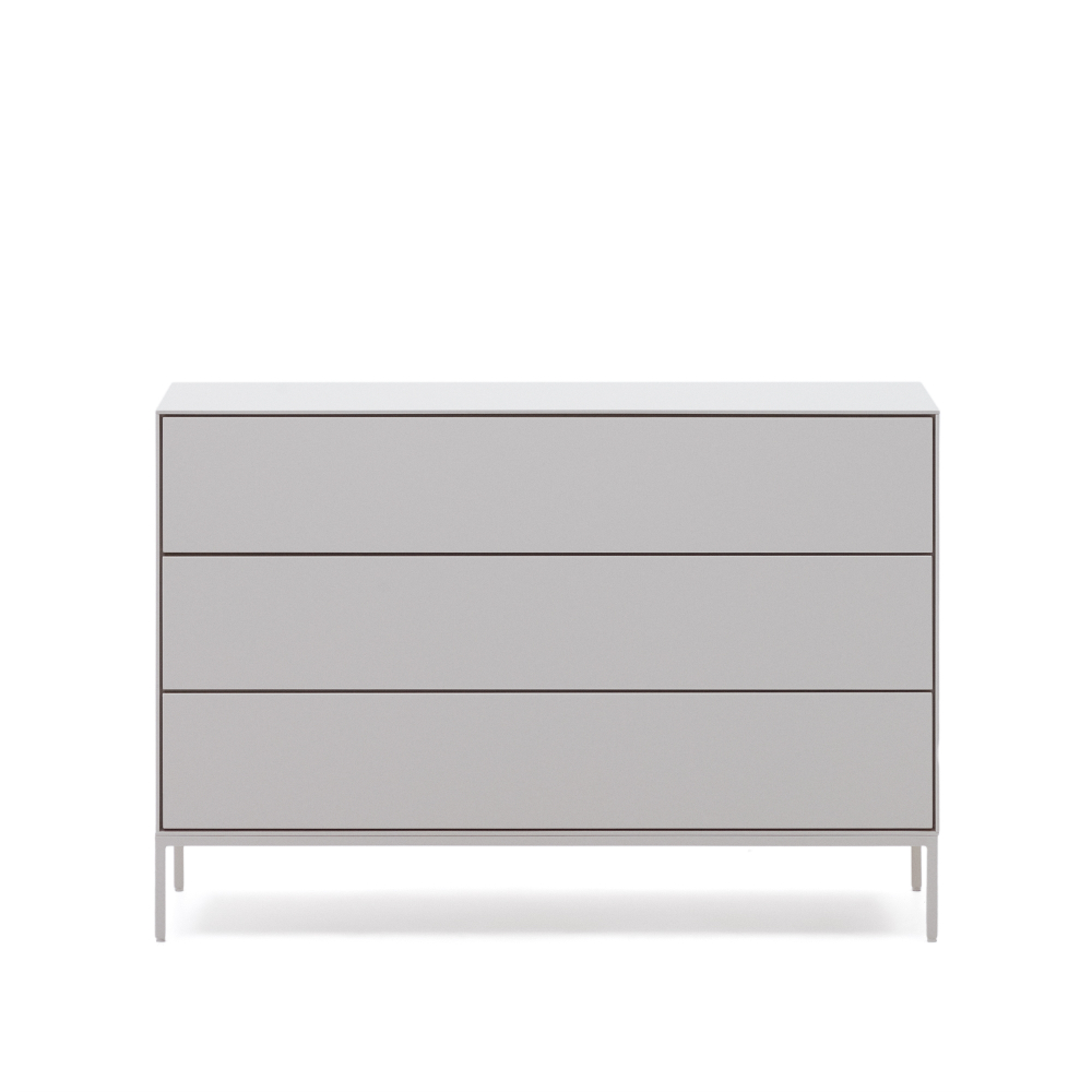 Vedrana Комод с 3 ящиками белый лак 110 x 75 см