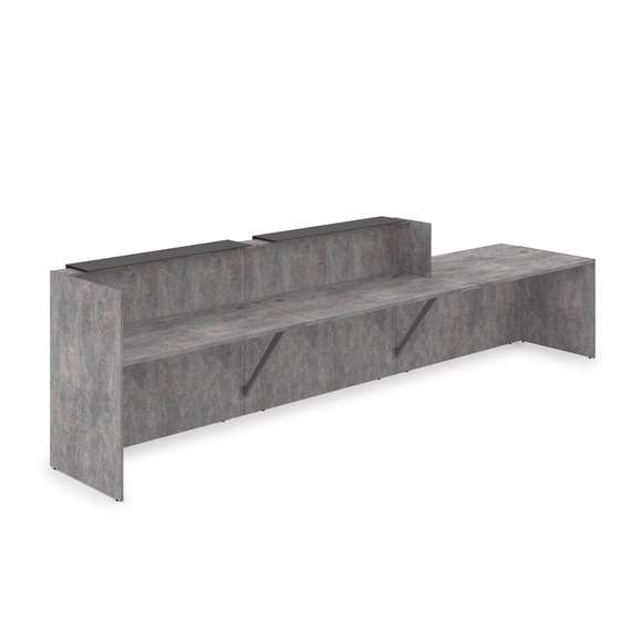 1КРС-КЛ.008.1 Комплект Ресепшн с фартуком HPL (4232*901*1149) (с подсветкой)