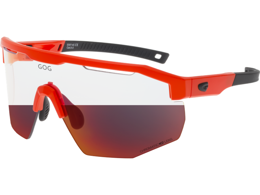 Спортивные очки GOG Argo С / Matt Neon Orange-Black / Photochromic Red Lens