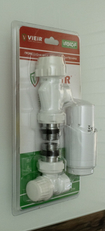 Комплект терморег. 1/2 угловой, осевой (БЕЛЫЙ)  ViEiR  (25/1шт)