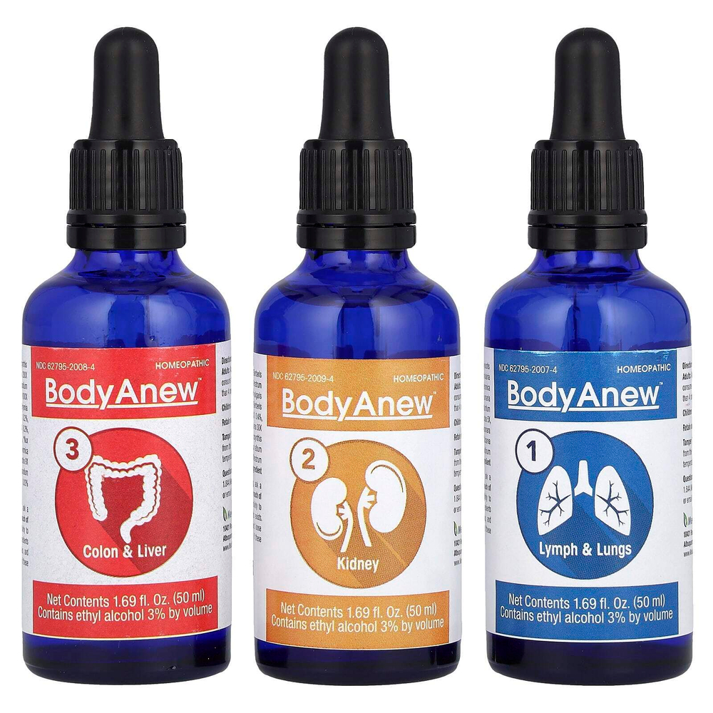 MediNatura, BodyAnew ™, 3 флакона по 50 мл (1,69 жидк. унц.)