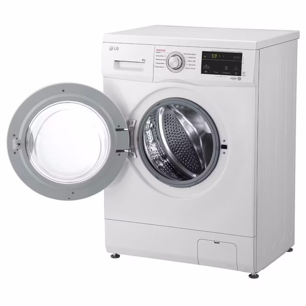 Стиральная машина LG F2J3NS1W 6 кг, 1200 об/мин, 45 см, инверторный мотор, пар, белая