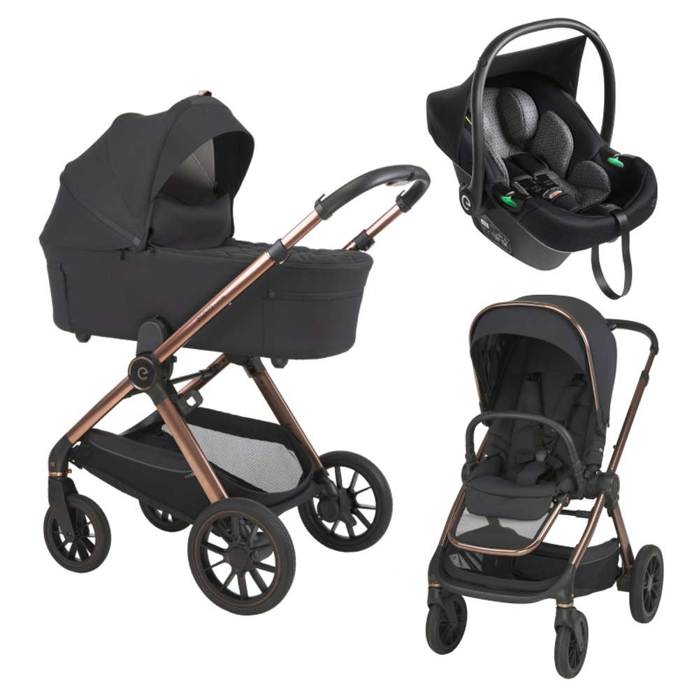 Детская коляска Espiro 3 в 1 Code 2025 10 clever black/Чёрный (Black 110)