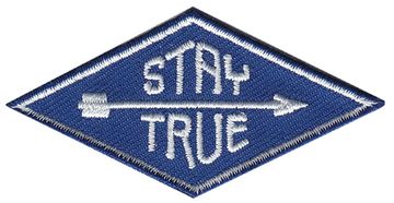 Нашивка - Будь настоящим (синий) Stay true