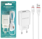 Сетевой адаптер питания BOROFONE BA20A 1USB 2.1A + кабель Micro (белый)