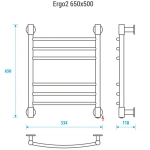 Полотенцесушитель Электрич. Energy ERGO2 1050/500 84W, шт