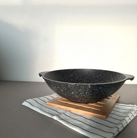 Сковородка Вок с литыми ручками,  d28 "Granito"
