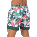 Мужские шорты для плавания с принтом в виде фламинго и тропиков Doreanse (Размер: XL) (Цвет: белый)