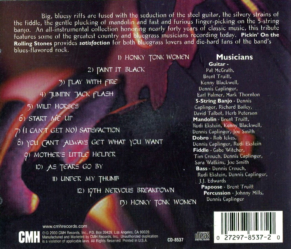 Сборник / Pickin' On The Rolling Stones - A Tribute (CD)