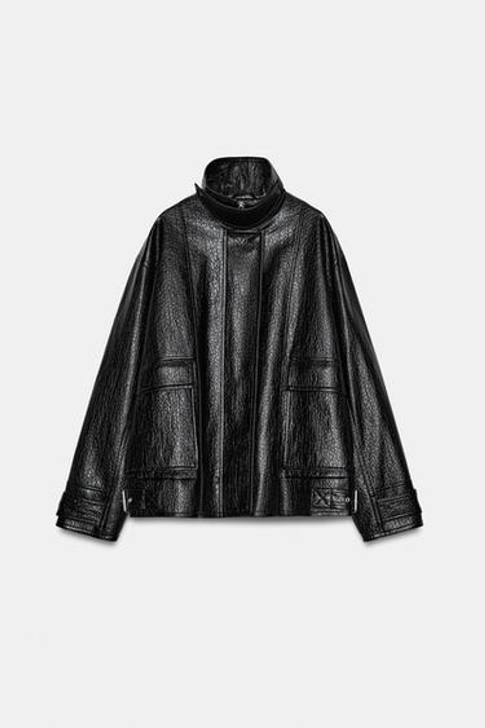 Оверсайз куртка из искусственной кожи ZW COLLECTION - ZARA