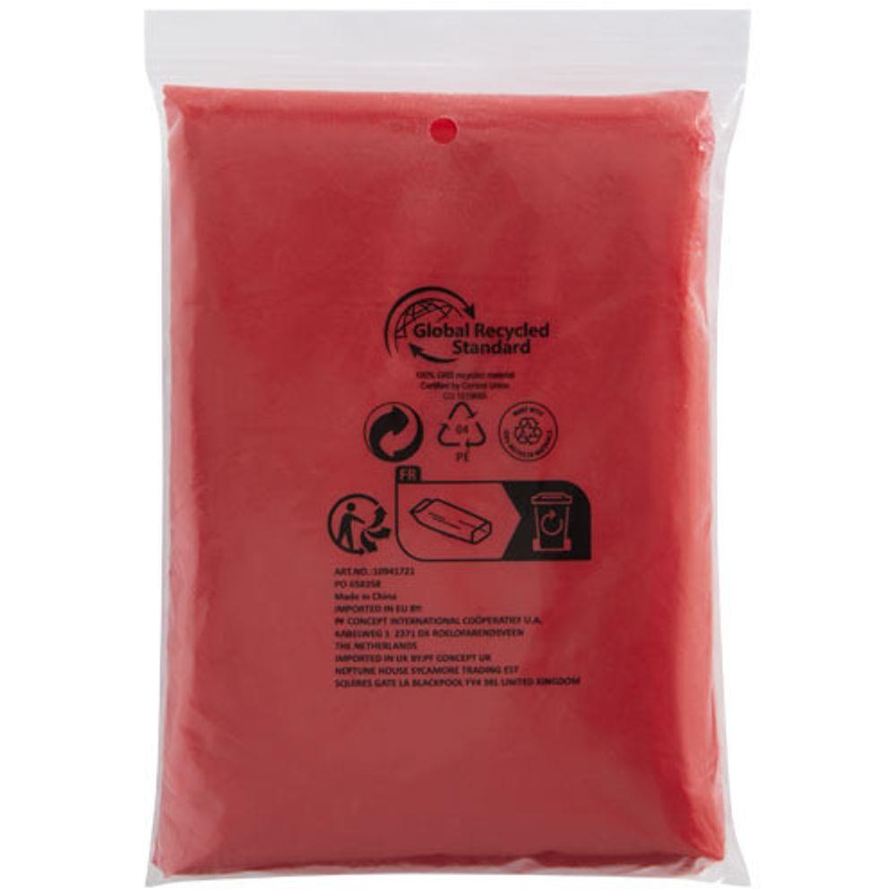 Одноразовый дождевик Mayan с чехлом для хранения из материалов, переработанных по стандарту GRS