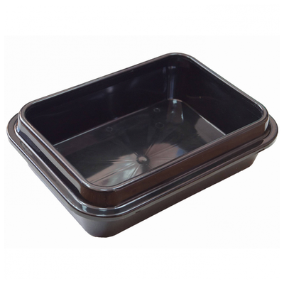 Туалет для кошек, Сибирская кошка Премиум, глубокий с бортиком (черный)