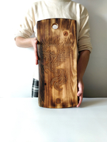 Доска разделочная из массива кедра с гравировкой Лошадь, пегас