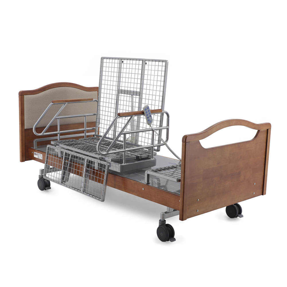 Кровать электрическая MED-MOS DB-2B с поворотным креслом в правую сторону (коричневый)