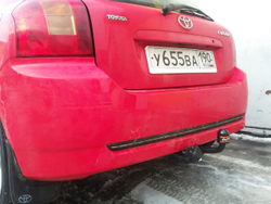 Фаркоп для Toyota Corolla хэтчбек 2002-2007гг. (без электрики) (паспорт и сертификат) AvtoS.TY29