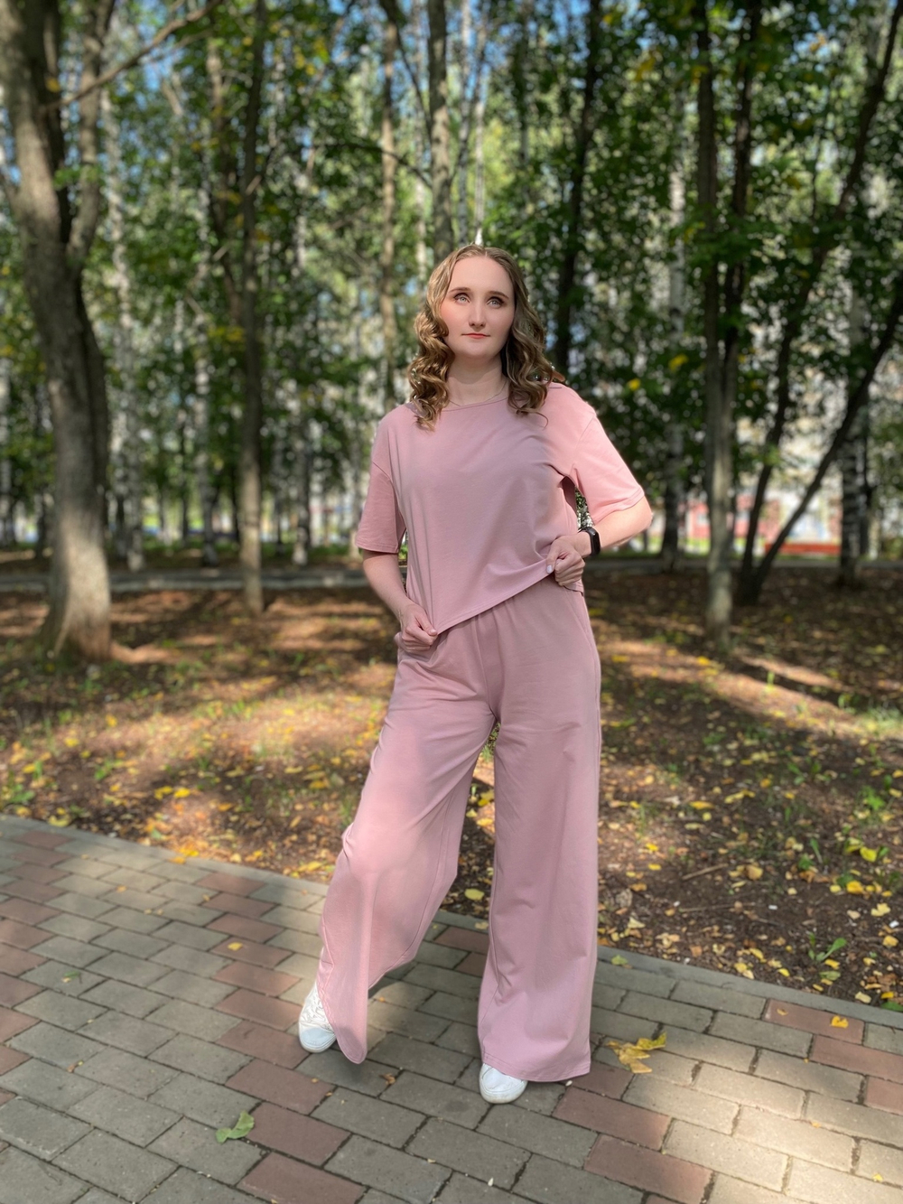Костюм женский "Бэсти розовый К.Л" брюки (ЮС)