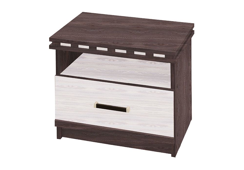 Тумба с 1 ящиком «Ольга-13» (ясень анкор темный/ясень анкор светлый), ЛДСП, Фант-мебель, г. Волжск