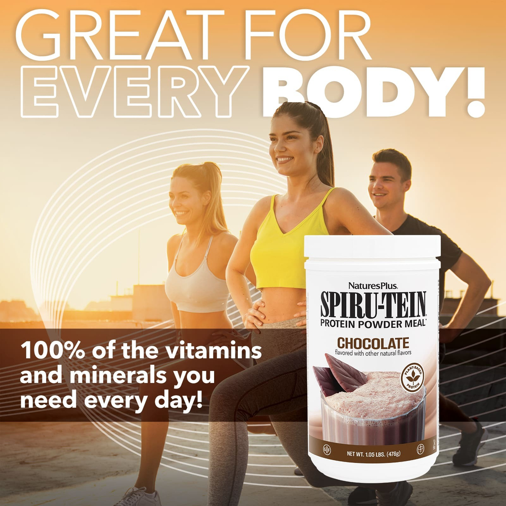 NaturesPlus, Spiru-Tein, протеиновый порошок, со вкусом шоколада, 476 г (1,05 фунта)