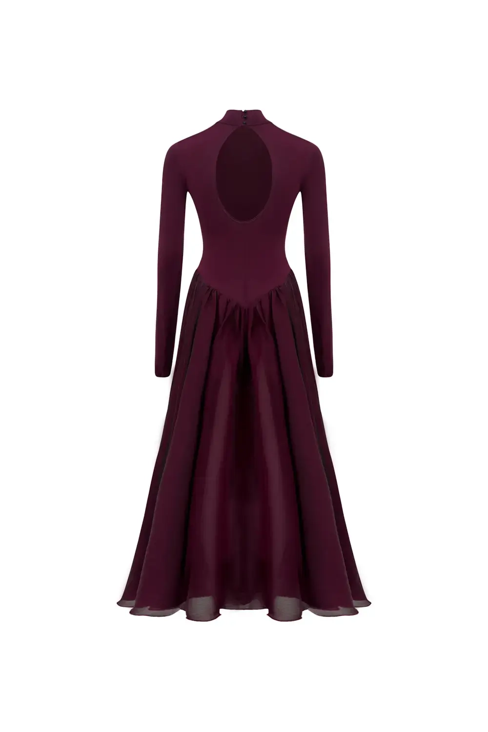 Платье-русалка винное